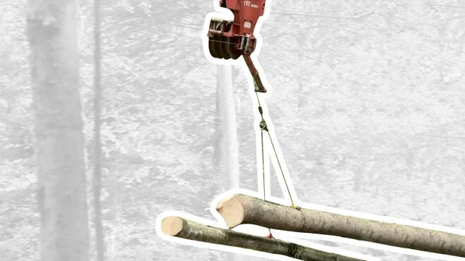 LudwigChoker in use on the rope crane device